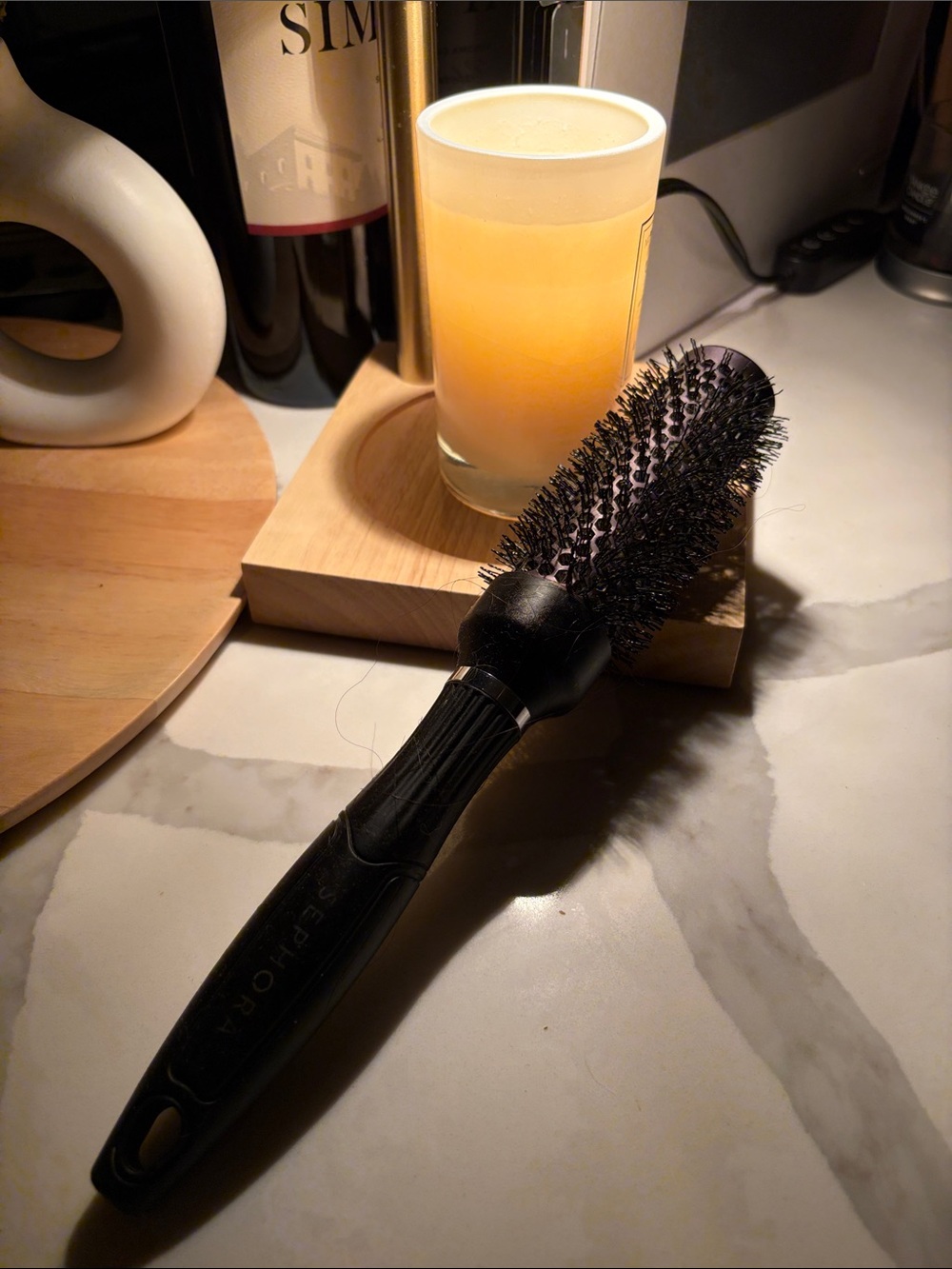Sephora Black Round Vent Brush with Bristle Barrel